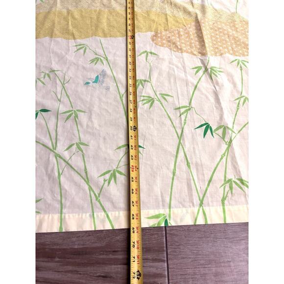 VTG West Point Pepperell Shower Curtain Asian Inspired Birds Bamboo 69"x72" - Picture 12 of 13
